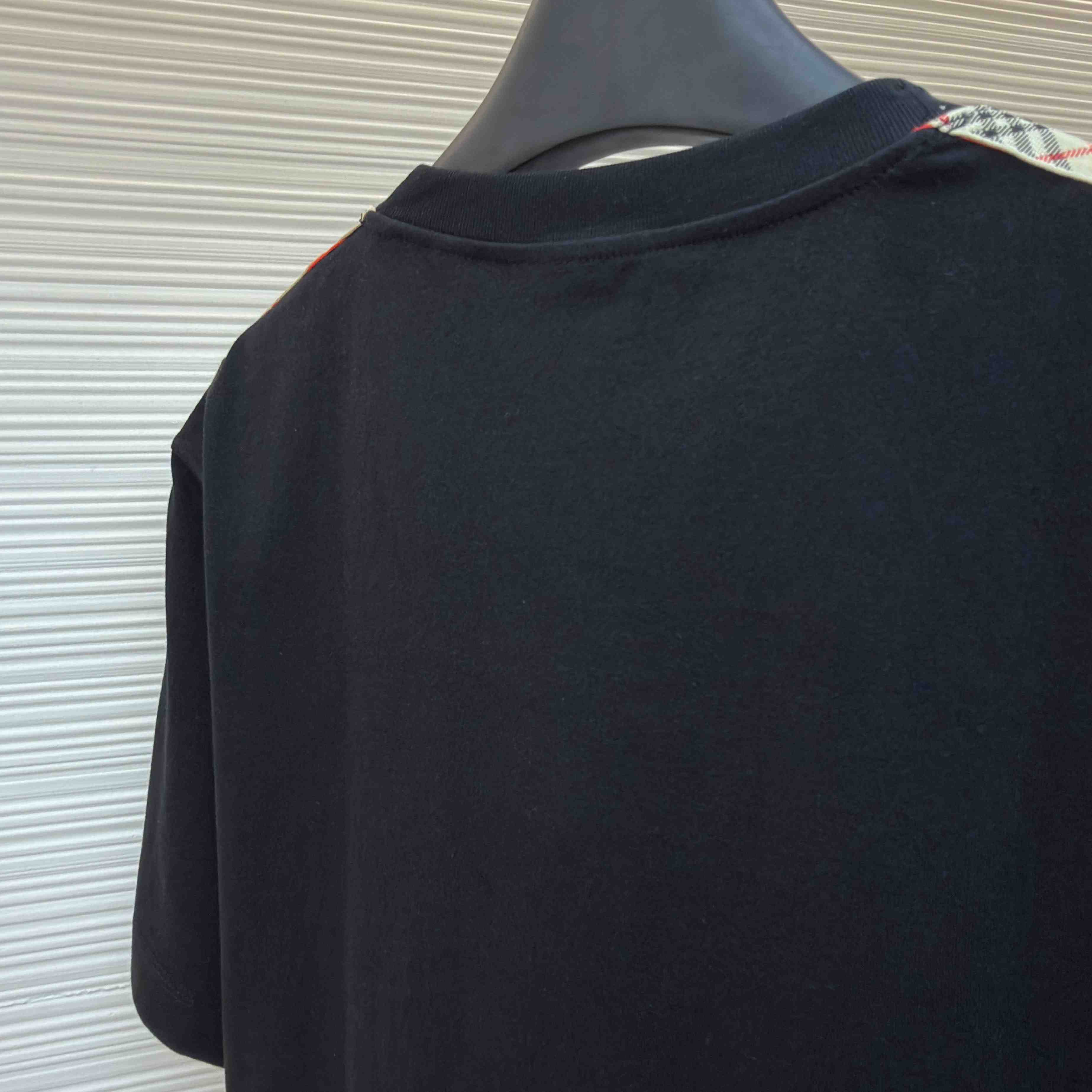 Burberry Check Trim Cotton T-shirt - DesignerGu