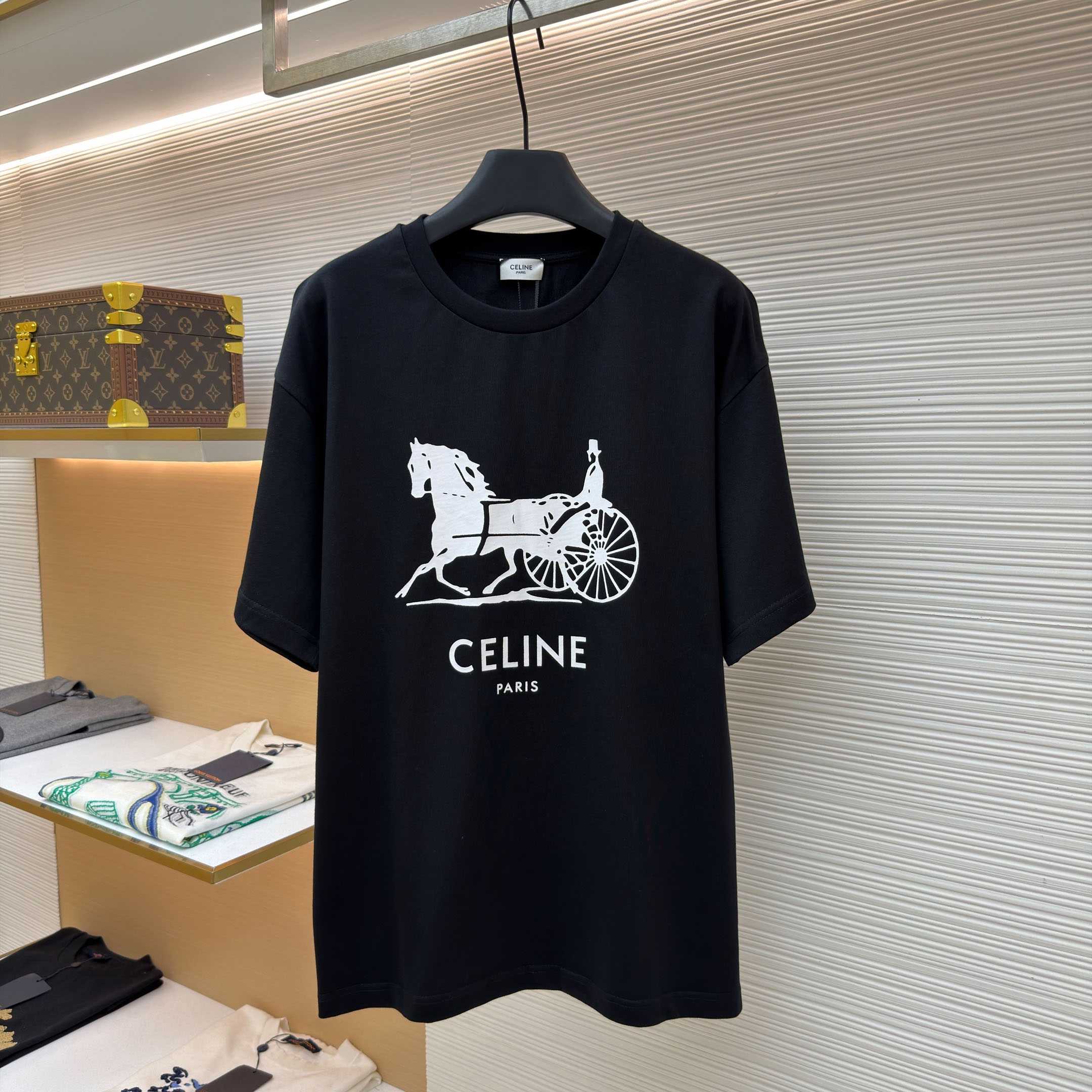 Celine T-shirt IN Cotton Jersey - DesignerGu