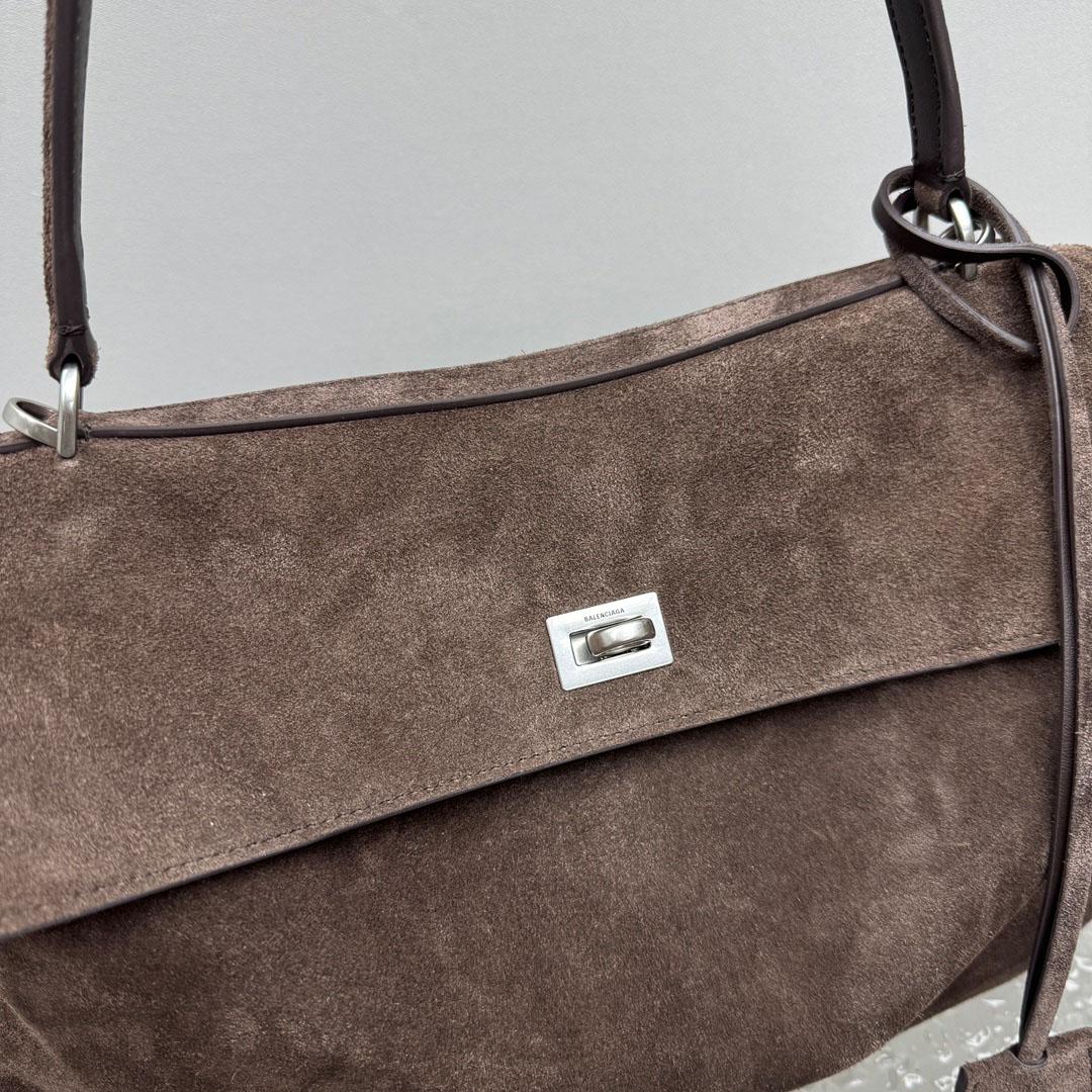 Balenciaga Rodeo Handbag Medium In Light Espresso - DesignerGu