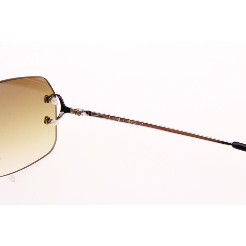 Cartier CT 4193833 Sunglasses In Silver Gradient Brown - DesignerGu