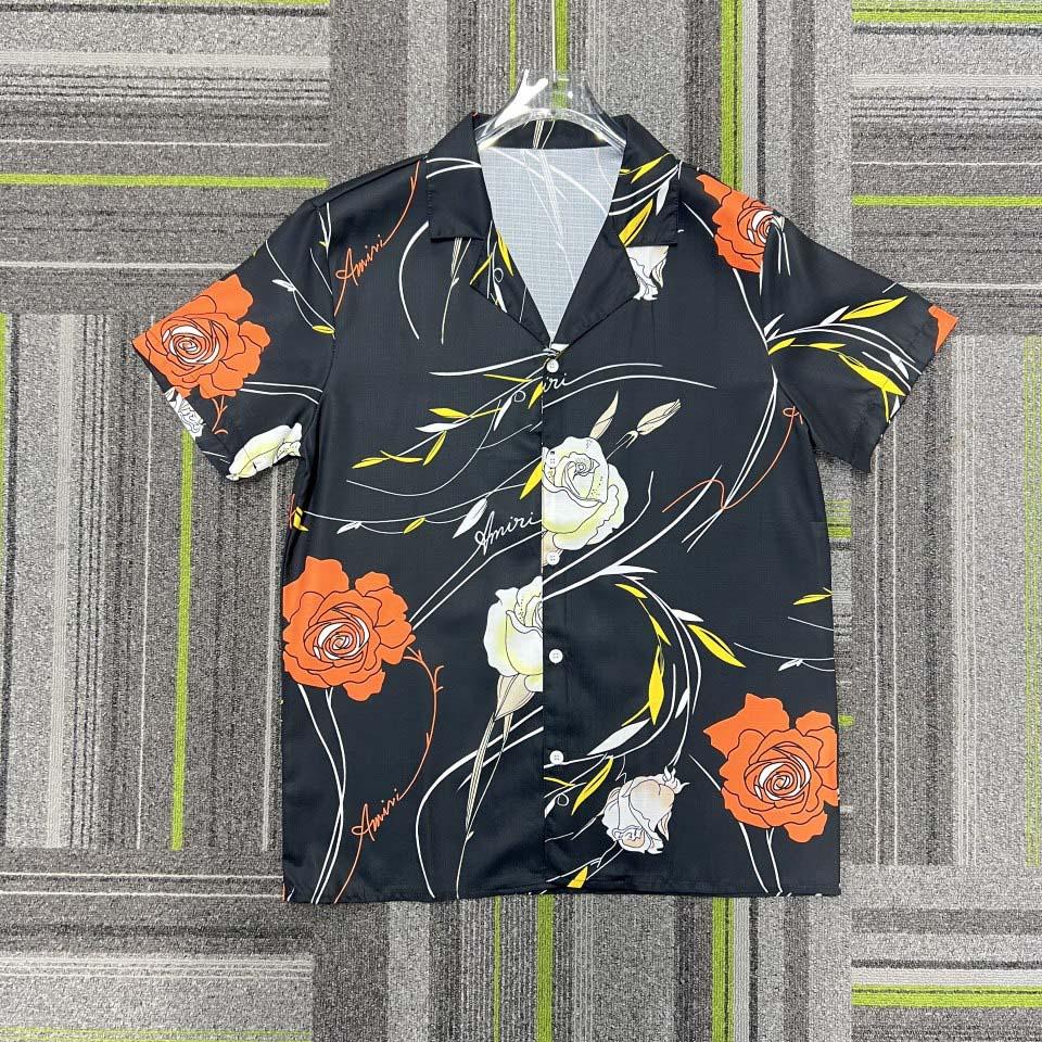 Amiri Floral Camp Shirt 'Black' - DesignerGu