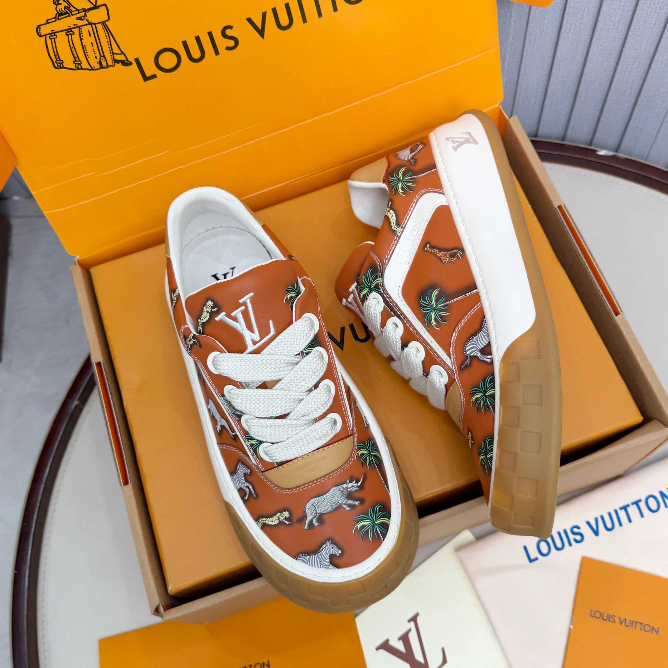 Louis Vuitton LV x The Darjeeling Limited LV Tilted Sneaker  1AJTL3 - DesignerGu