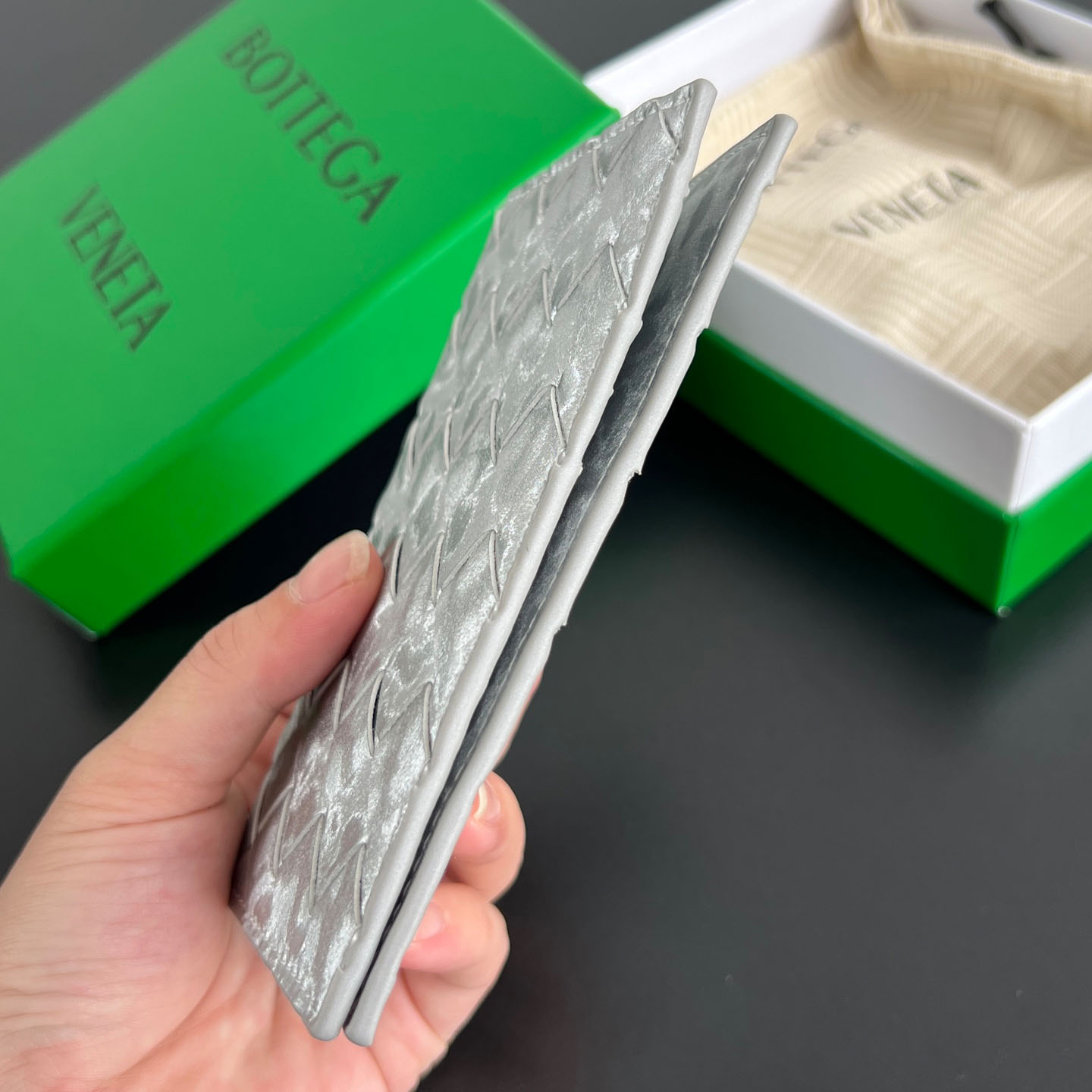 Bottega Veneta Intrecciato Passport Case - DesignerGu