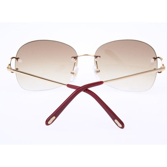 Cartier CT 4193829 Sunglasses In Gold Gradient Brown - DesignerGu