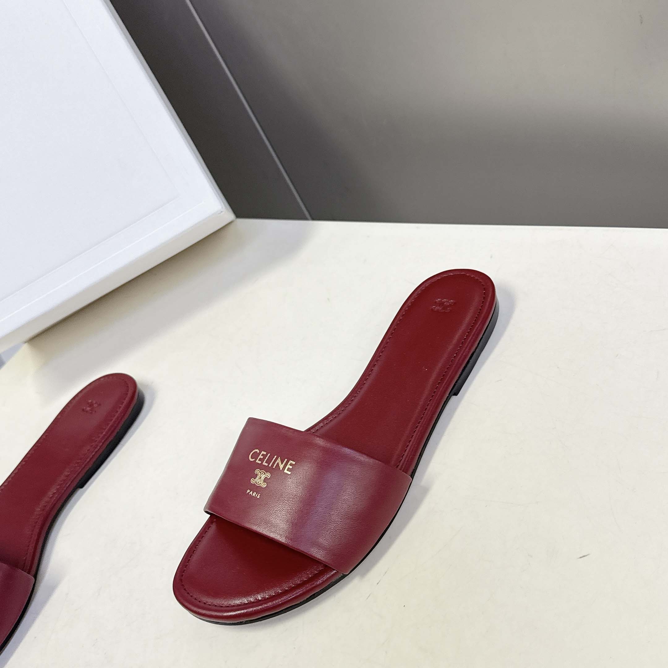 Celine Coast Mule In Lambskin - DesignerGu