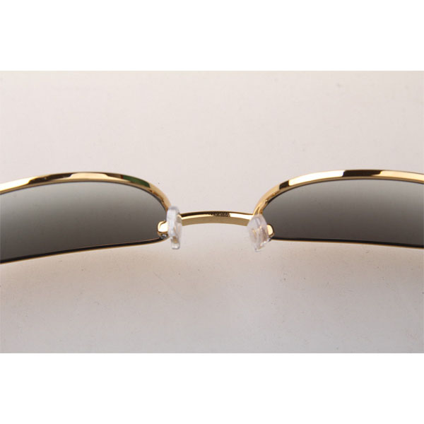 Cartier CT 7381148 Wood Sunglasses In Gold Grey - DesignerGu