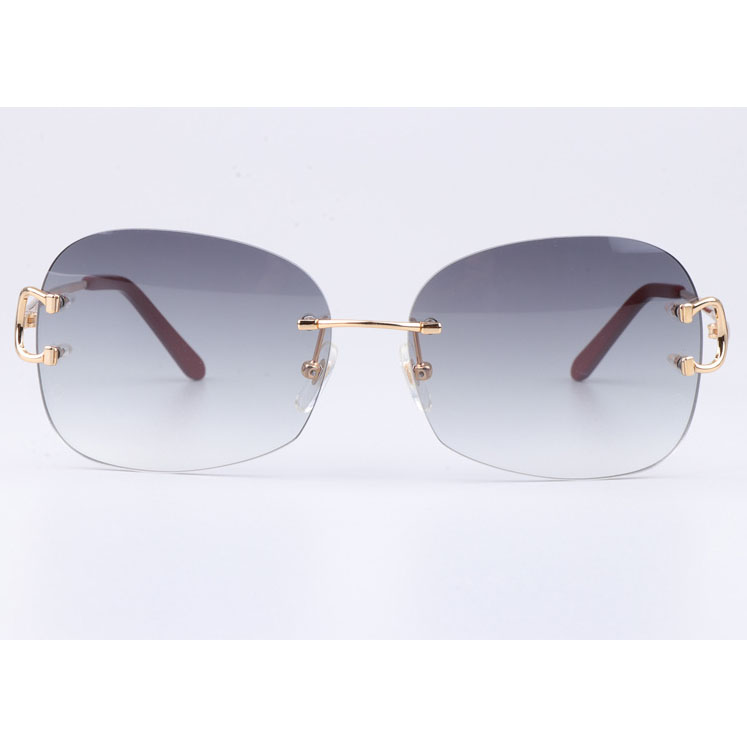 Cartier CT 4193829 Sunglasses Gold Gradient Gray - DesignerGu