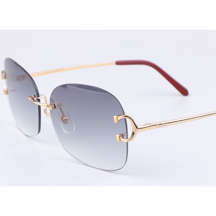 Cartier CT 4193829 Sunglasses Gold Gradient Gray - DesignerGu