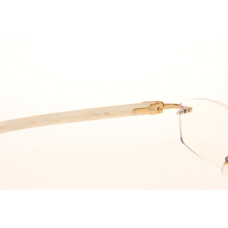 Cartier CT 5952143 Eyeglasses In Gold White - DesignerGu