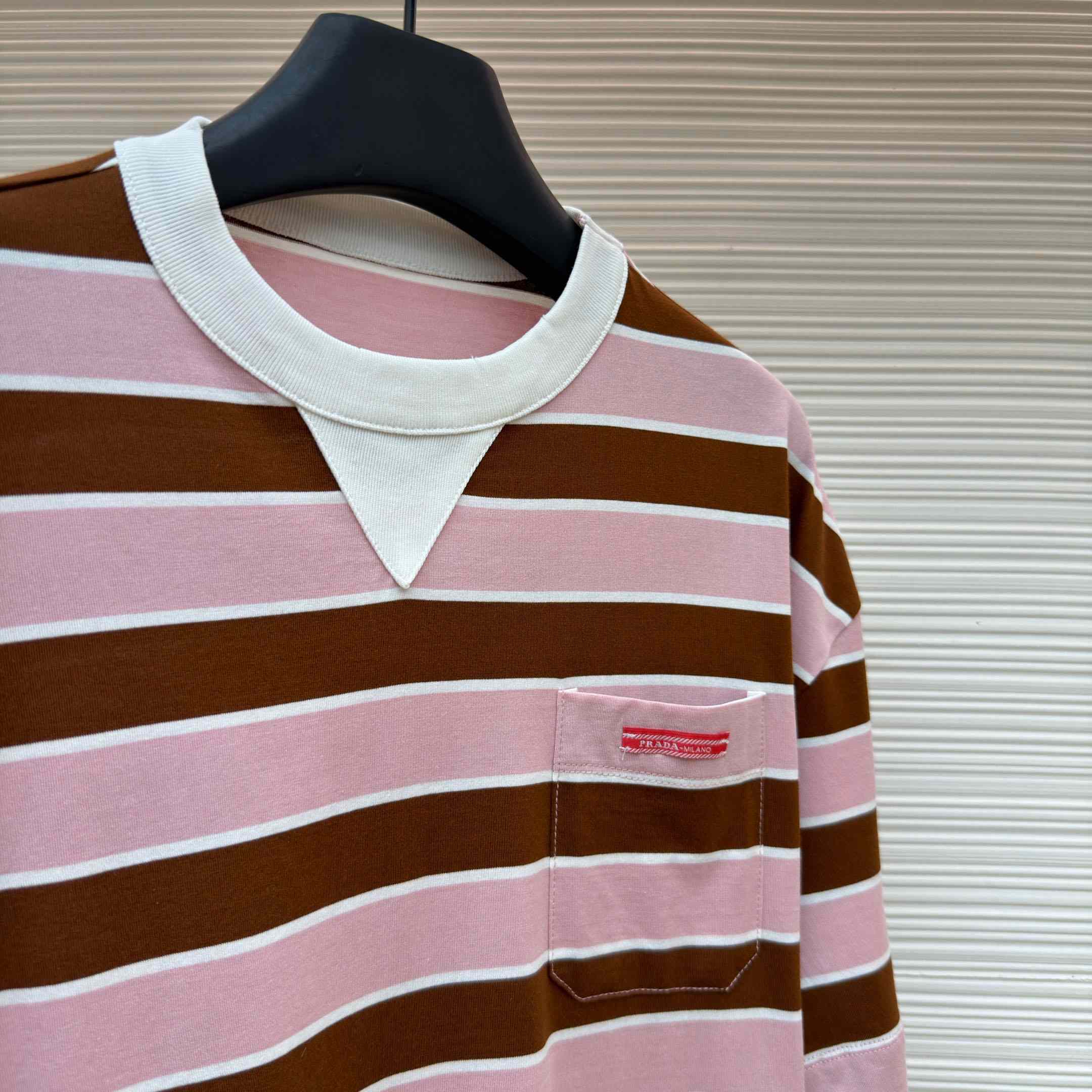 Prada Oversized Striped Jersey T-shirt - DesignerGu