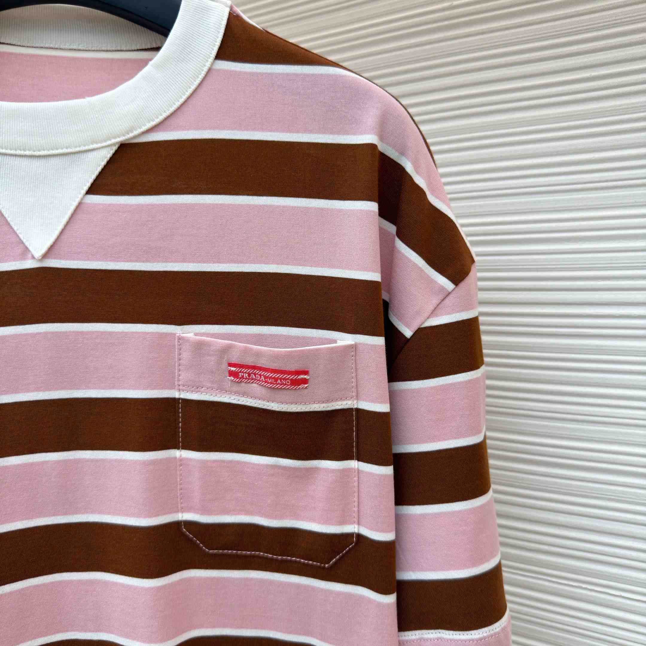 Prada Oversized Striped Jersey T-shirt - DesignerGu