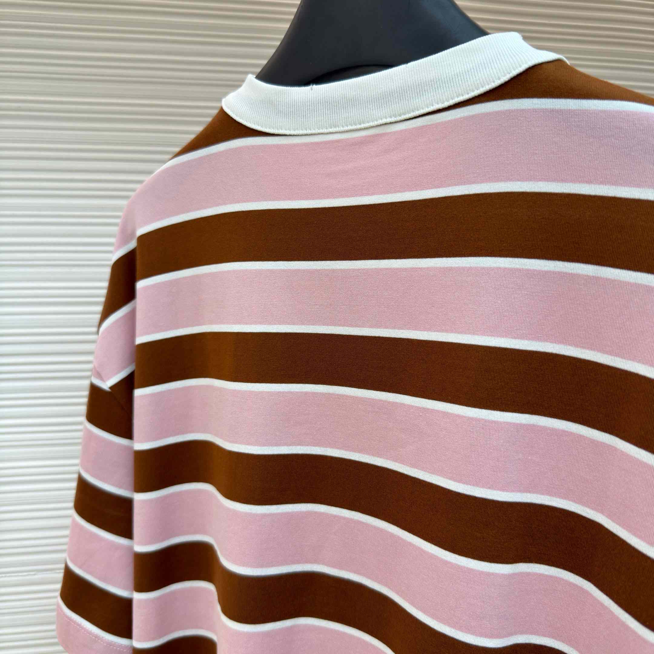 Prada Oversized Striped Jersey T-shirt - DesignerGu