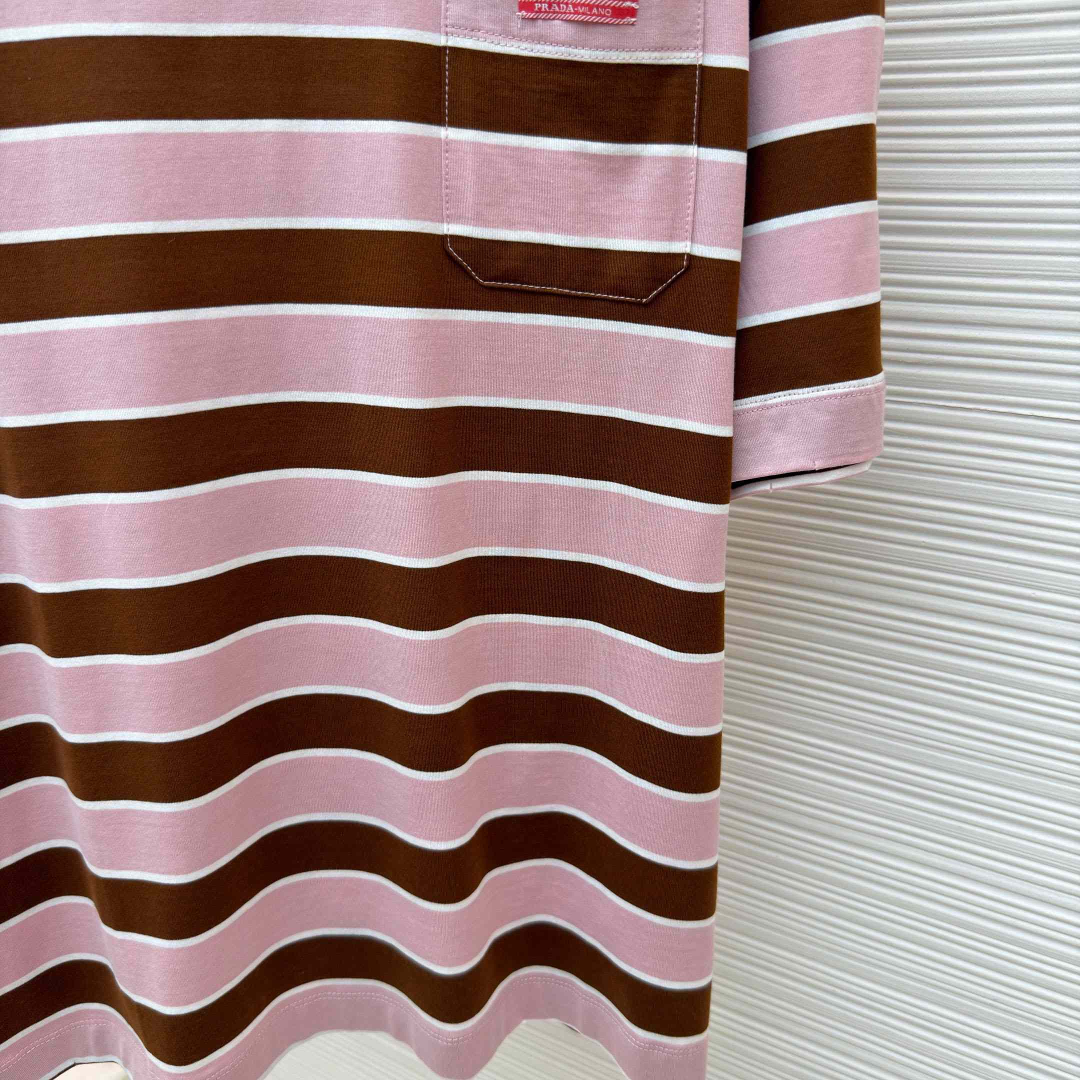 Prada Oversized Striped Jersey T-shirt - DesignerGu