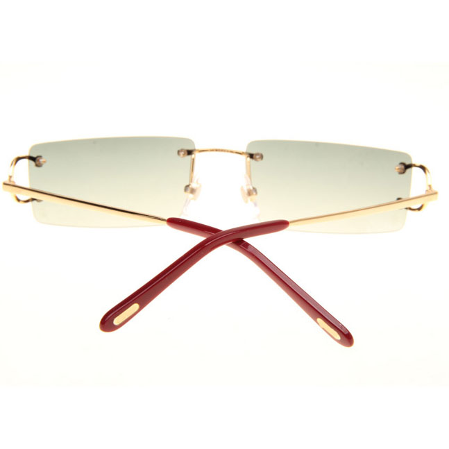 Cartier CT 4193830 Sunglasses In Gold Gradient Green - DesignerGu