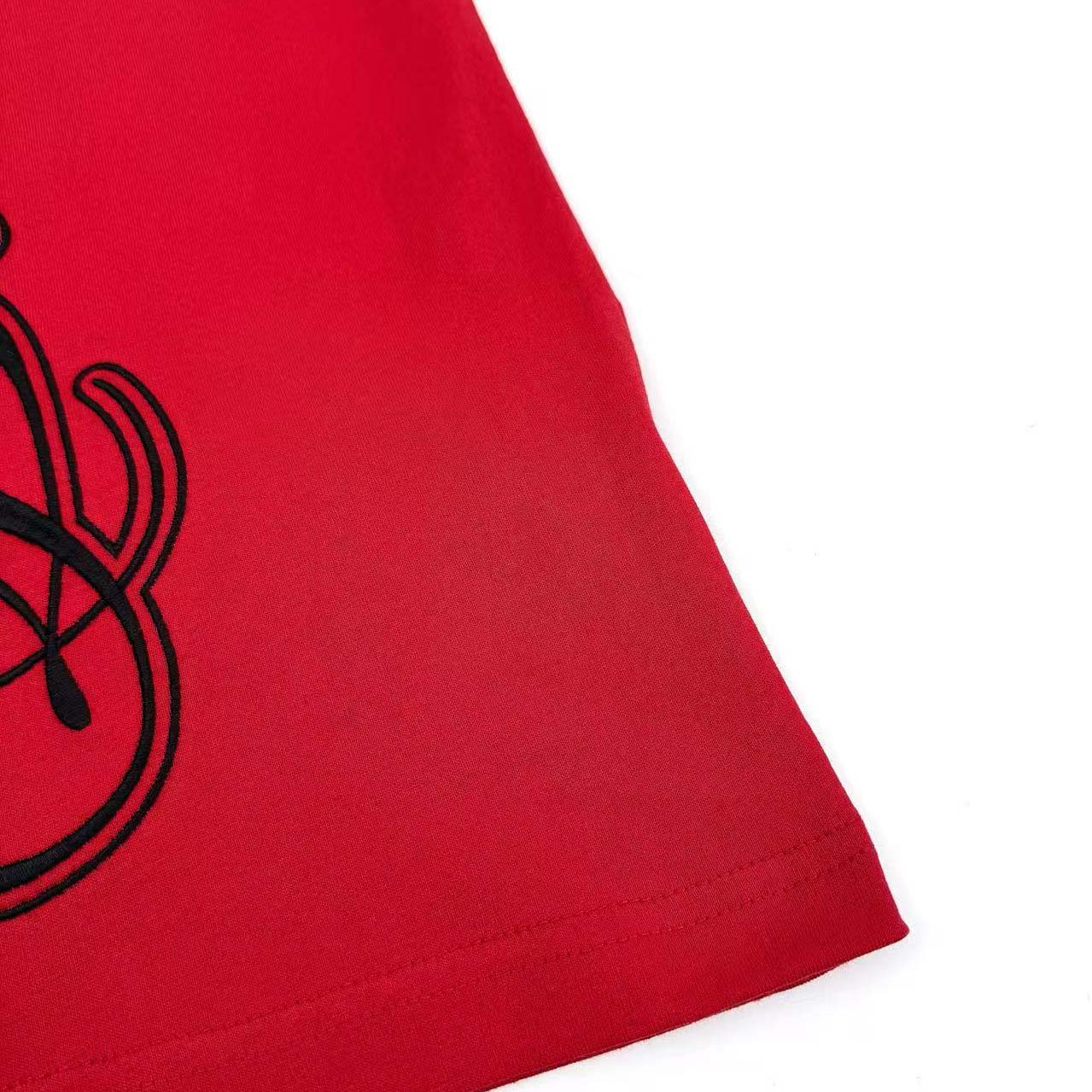 Balenciaga Cursive T-shirt Medium Fit in Red/black - DesignerGu