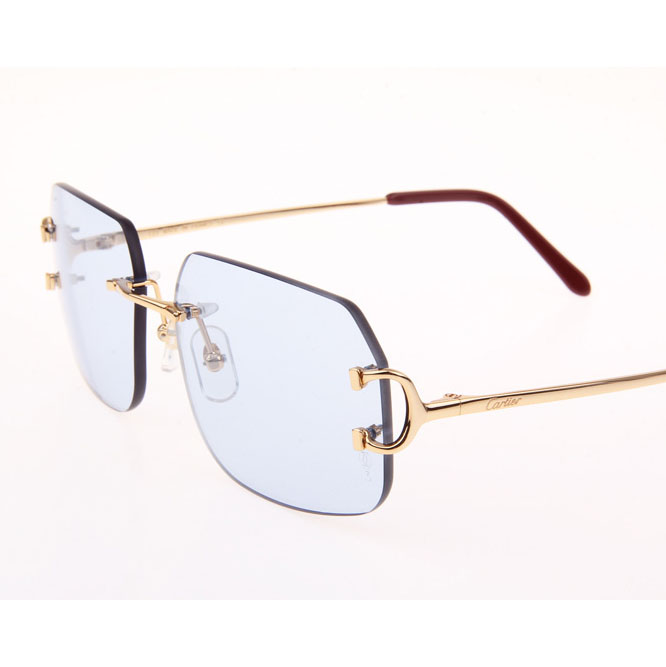 Cartier CT 4193833 Sunglasses In Gold Blue - DesignerGu