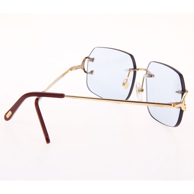 Cartier CT 4193833 Sunglasses In Gold Blue - DesignerGu