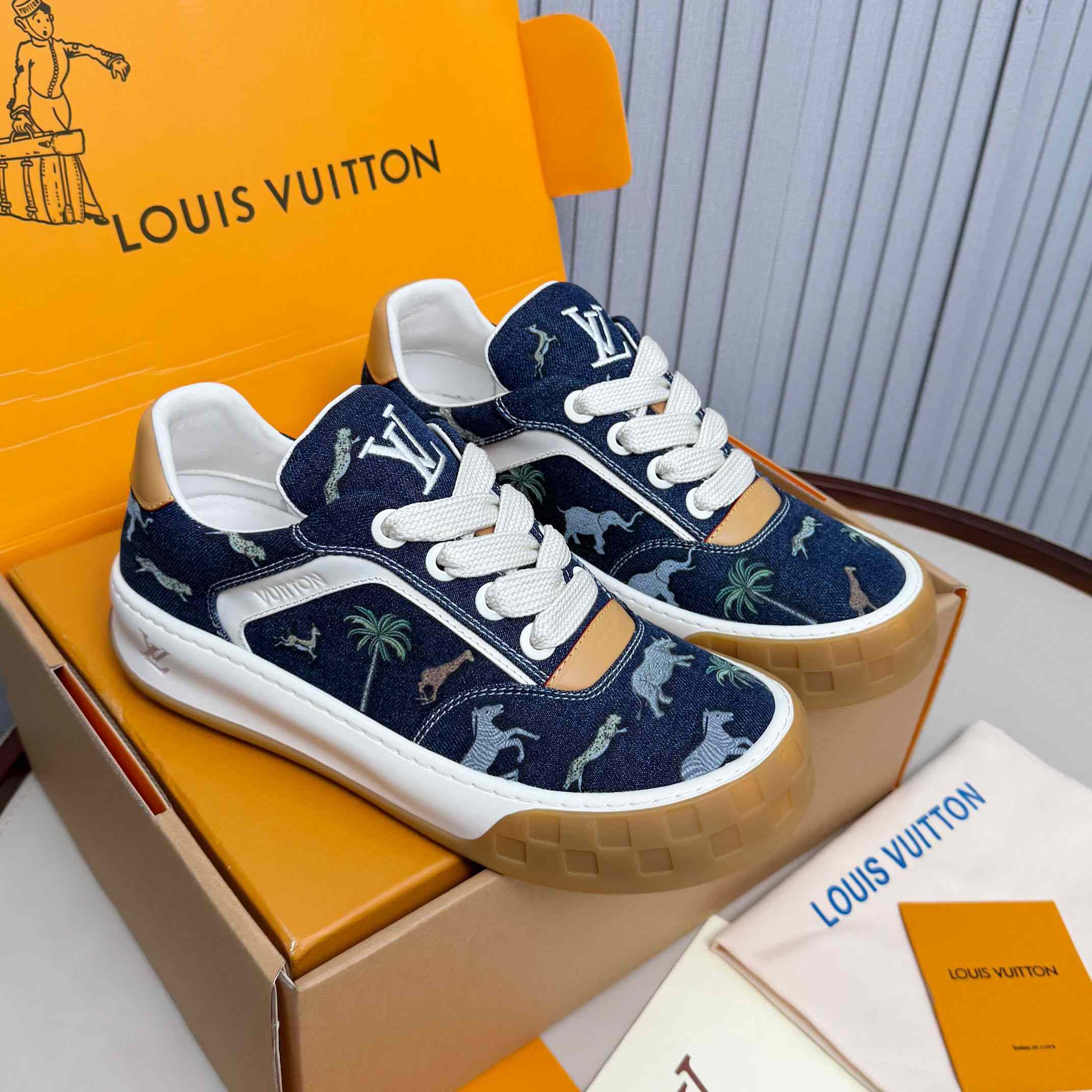 Louis Vuitton LV x The Darjeeling Limited LV Tilted Sneaker  1AJTLH - DesignerGu