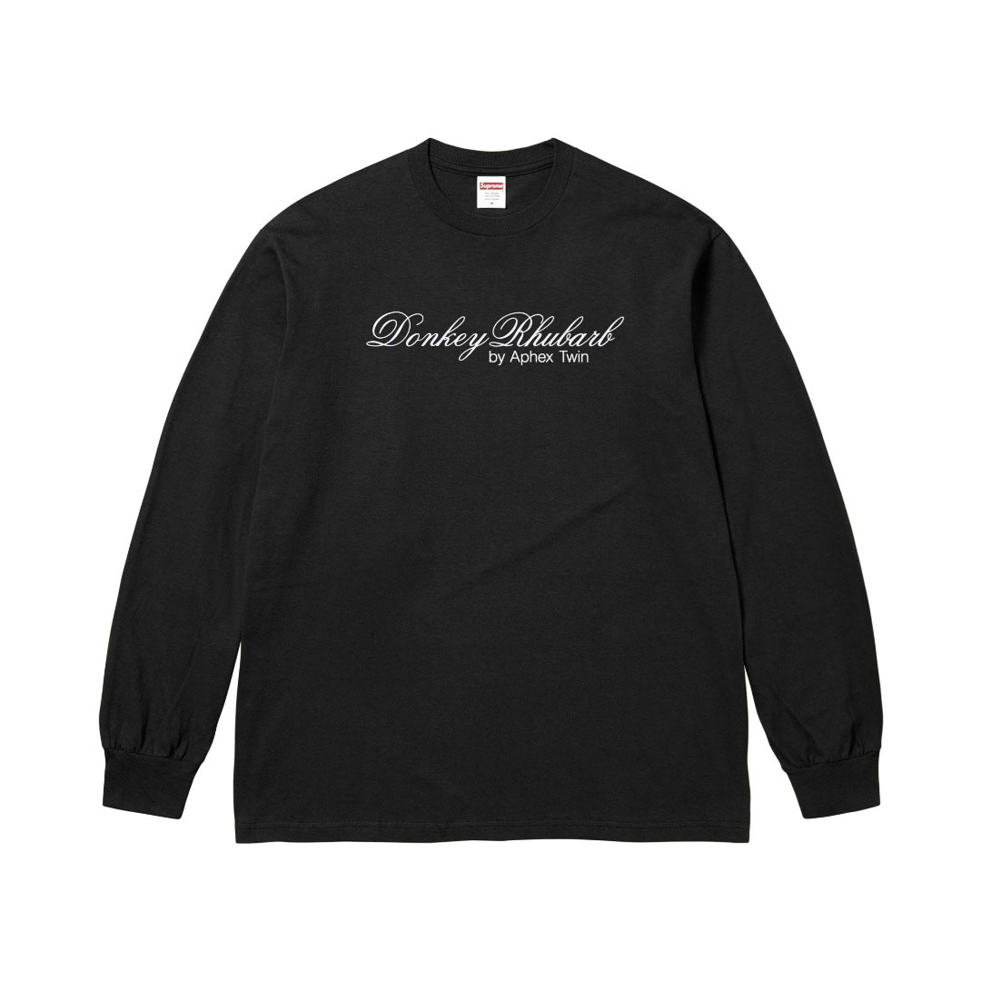 Supreme x Aphex Twin Donkey Rhubarb Long-Sleeve Tee 'Black' - DesignerGu