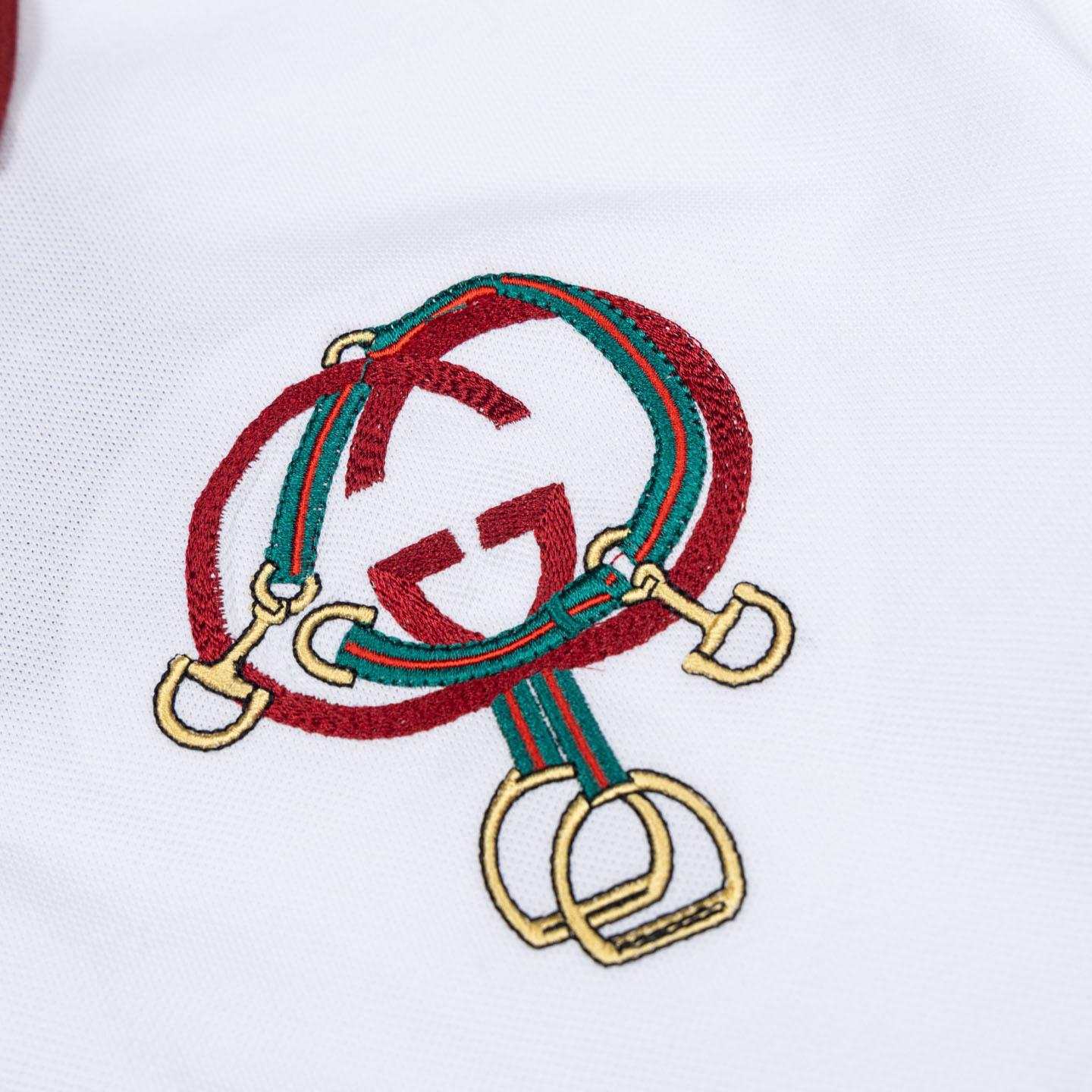 Gucci Cotton Piquet Polo Shirt With Embroidery - DesignerGu