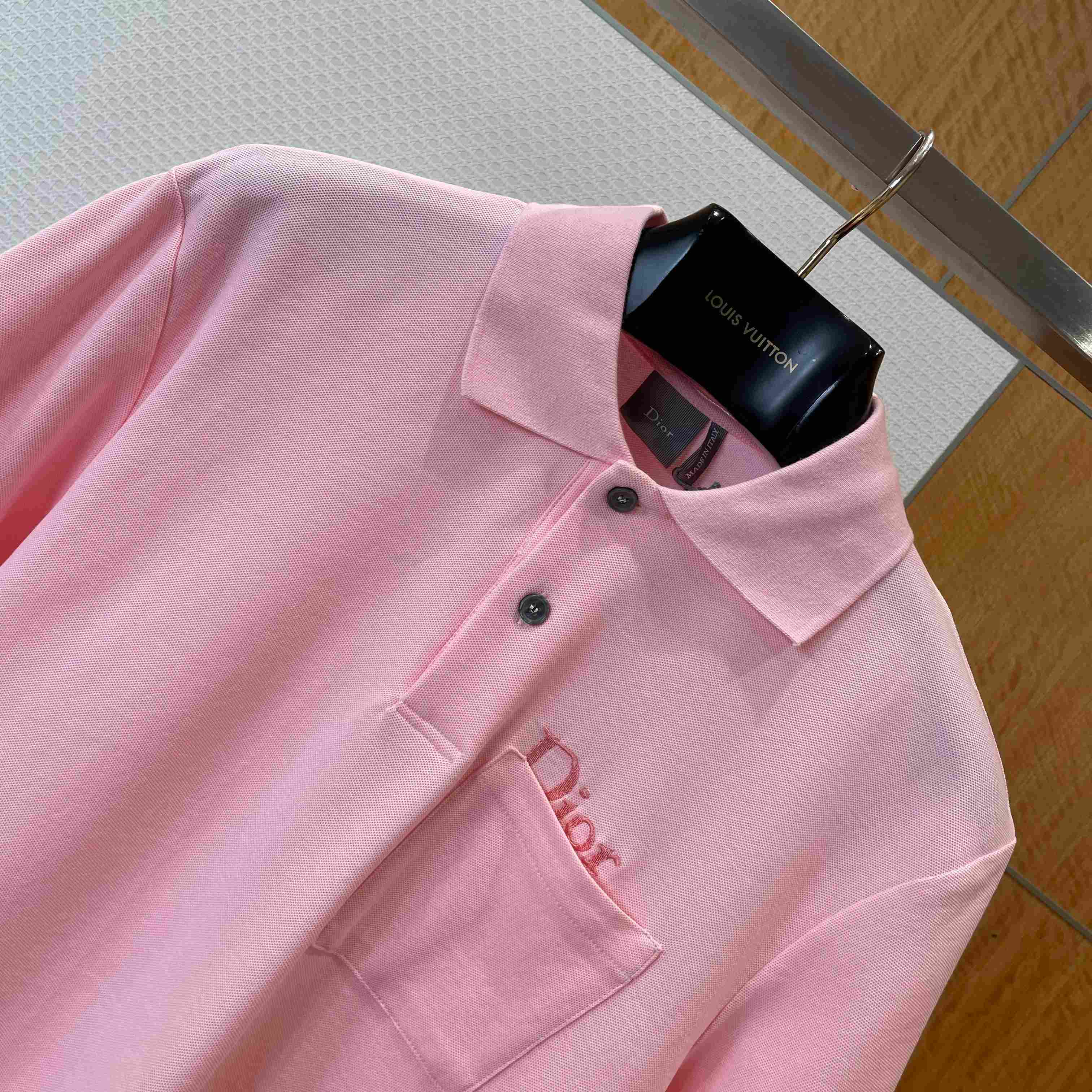 Dior Polo Shirt Lilac Cotton Piqué - DesignerGu