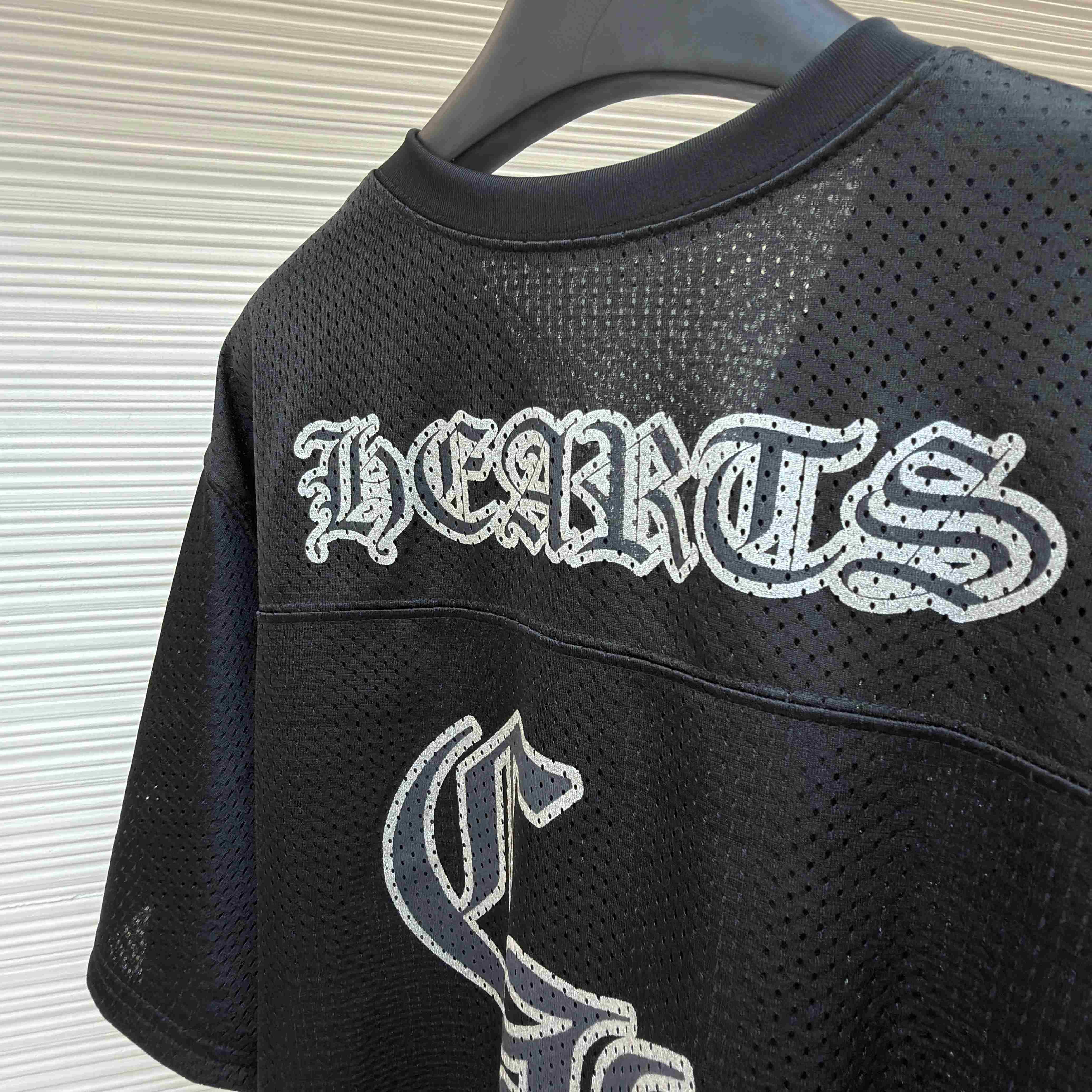 Chrome Hearts Mesh Stadium Football Jersey 'Black' - DesignerGu