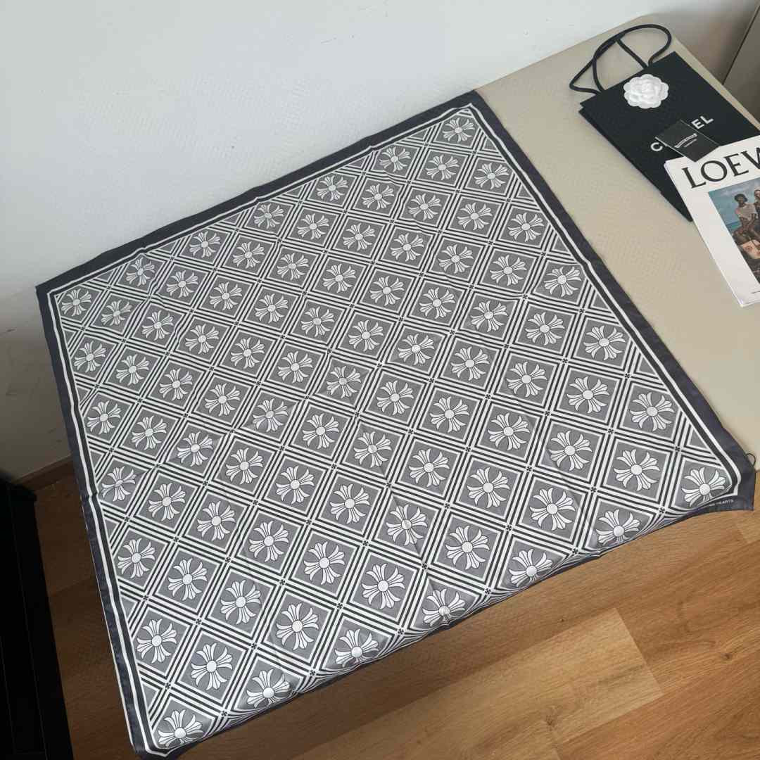 Chrome Heart Square Silk Scarf - DesignerGu