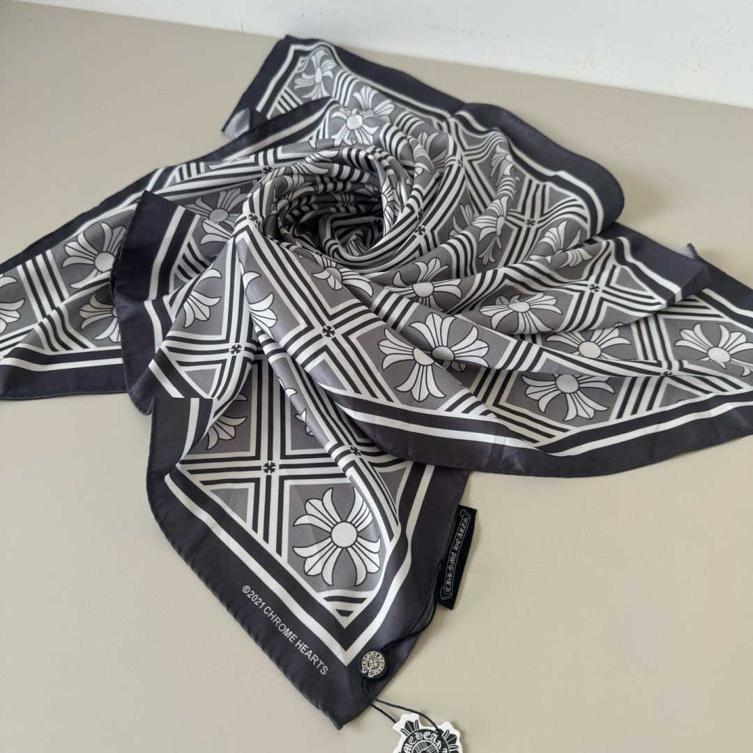 Chrome Heart Square Silk Scarf - DesignerGu