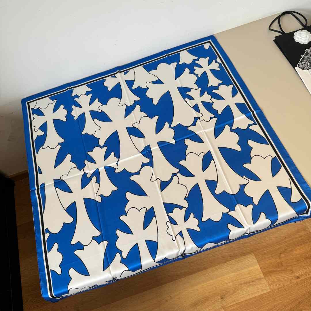 Chrome Heart Square Silk Scarf - DesignerGu