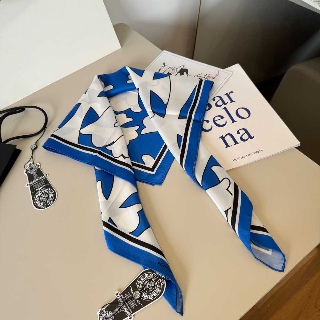 Chrome Heart Square Silk Scarf - DesignerGu