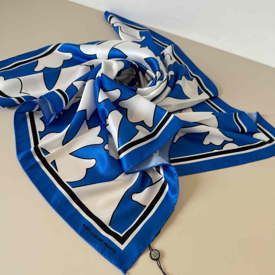 Chrome Heart Square Silk Scarf - DesignerGu