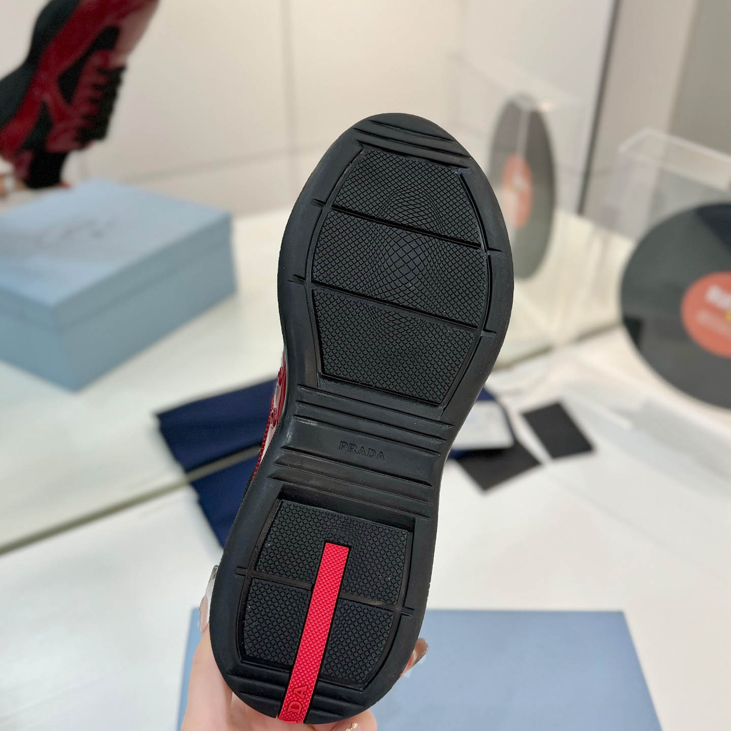 Prada america's Cup Patent Leather Sneakers - DesignerGu