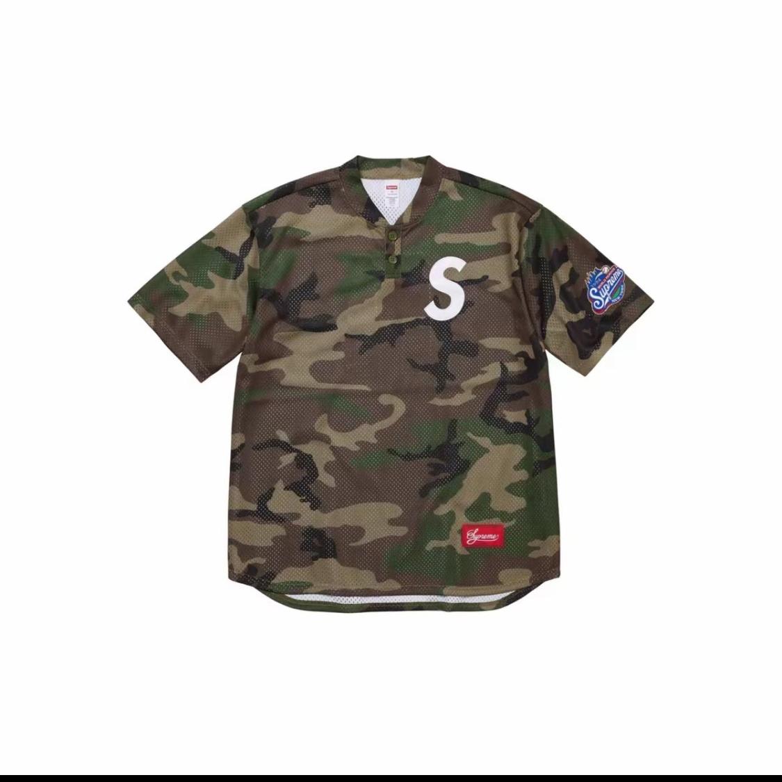Supreme S Logo Baseball Henley - DesignerGu