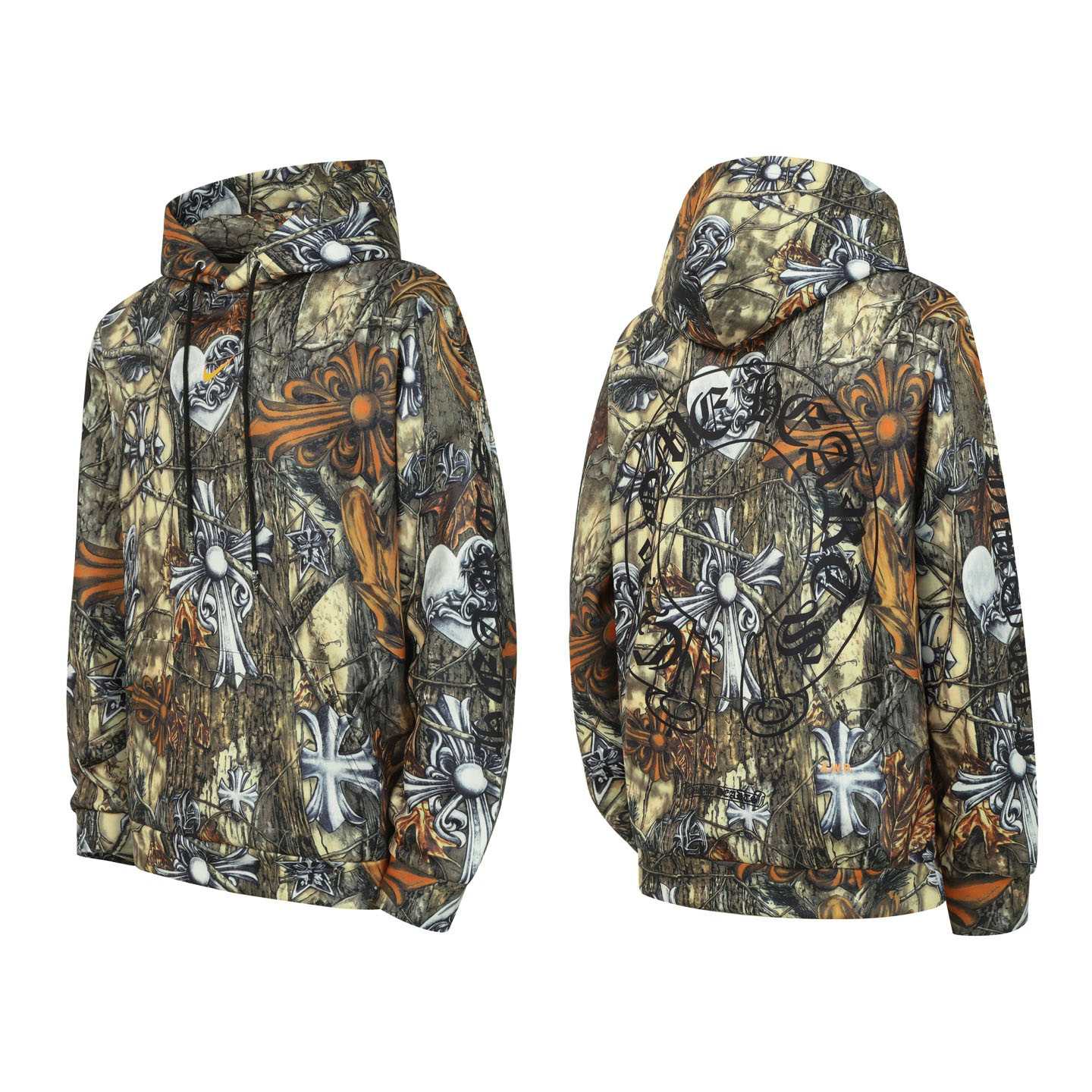 Chrome Hearts x NOCTA x Nike Cardinal Stock Fleece Hoodie 'Multi-Color/Safety Orange' - DesignerGu