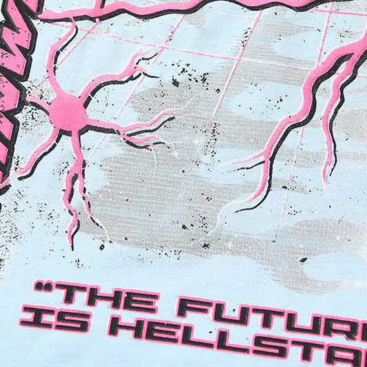 Hellstar Neuron T-Shirt 'Light Blue' - DesignerGu