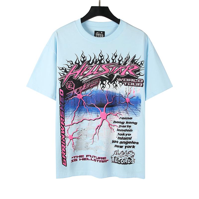 Hellstar Neuron T-Shirt 'Light Blue' - DesignerGu