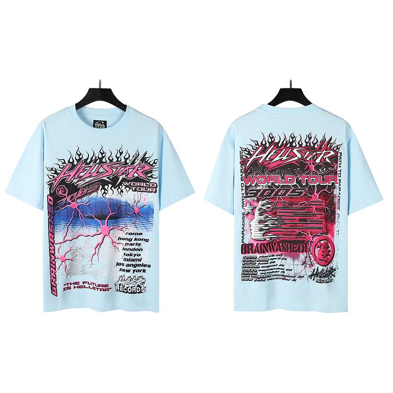 Hellstar Neuron T-Shirt 'Light Blue' - DesignerGu