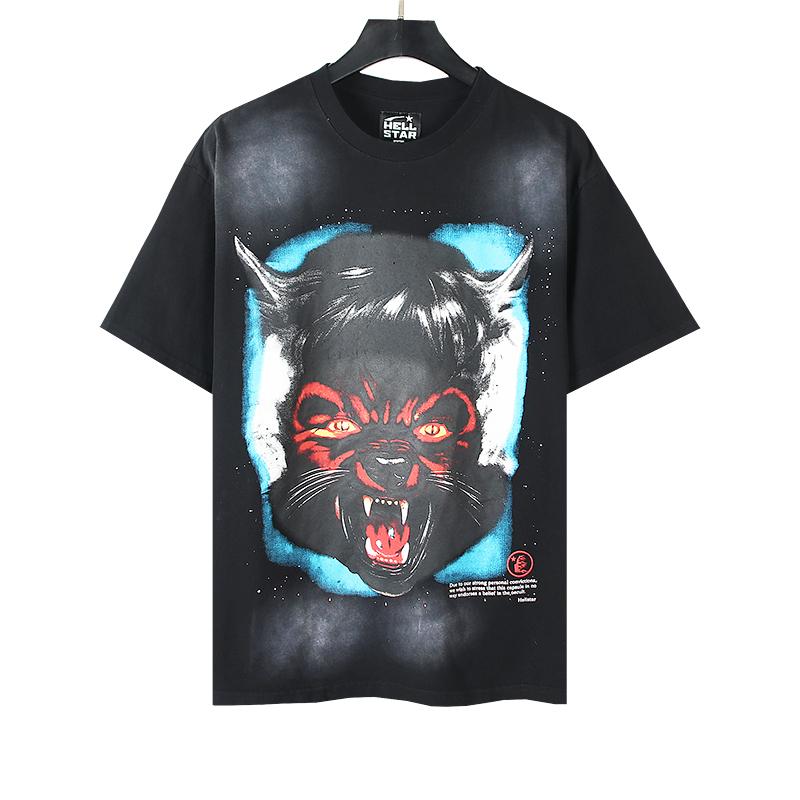 Hellstar Full Moon T-Shirt 'Black' - DesignerGu