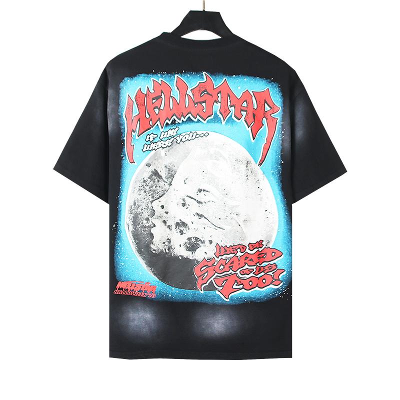 Hellstar Full Moon T-Shirt 'Black' - DesignerGu