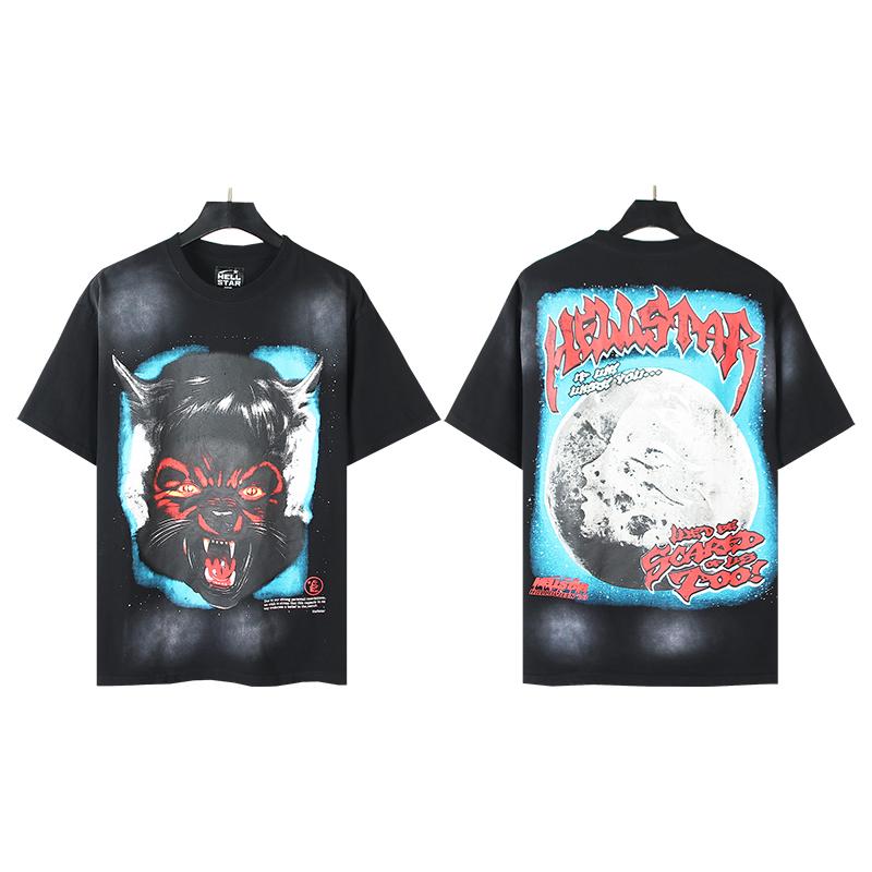 Hellstar Full Moon T-Shirt 'Black' - DesignerGu