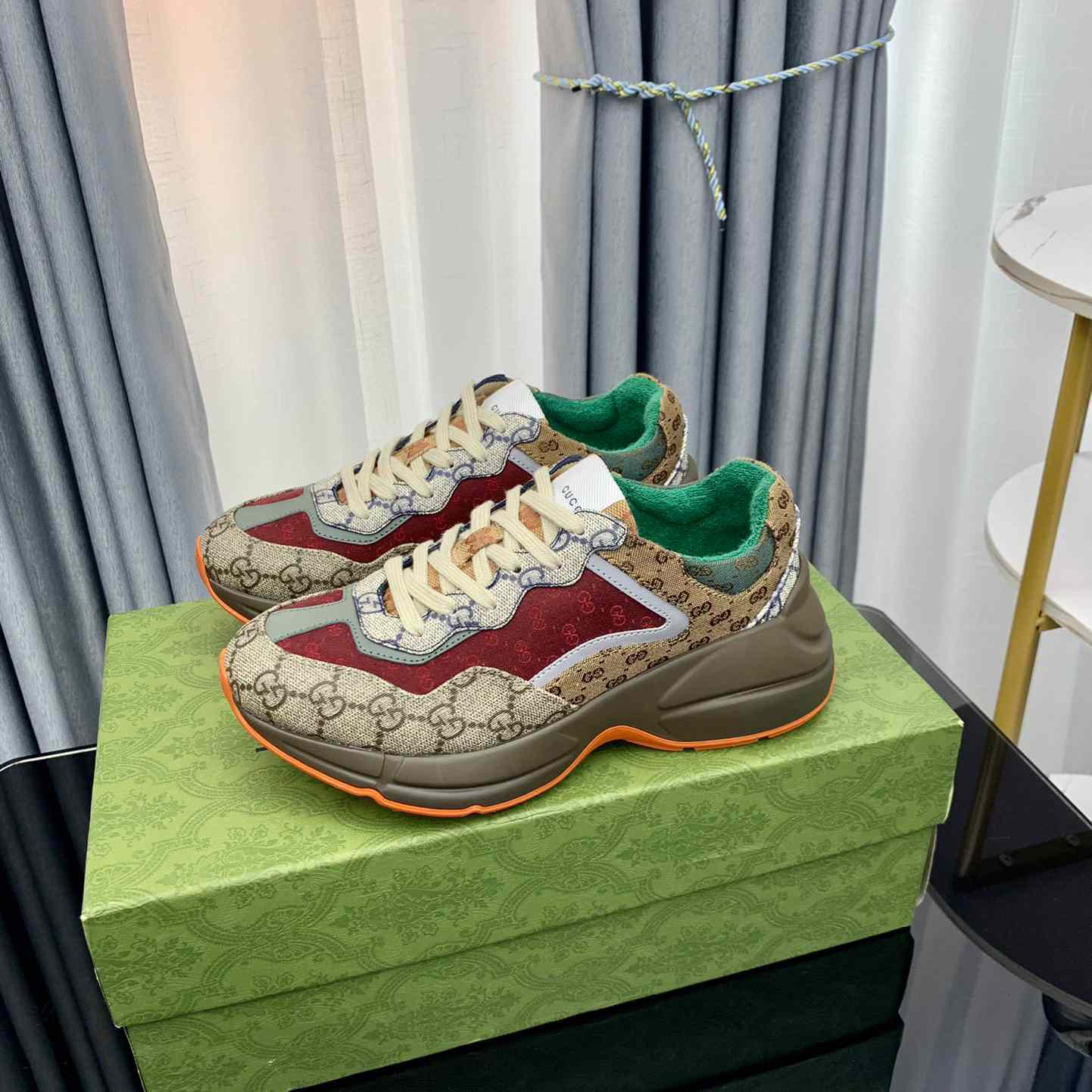 Gucci Rhyton 'Beige Brick Red' - DesignerGu