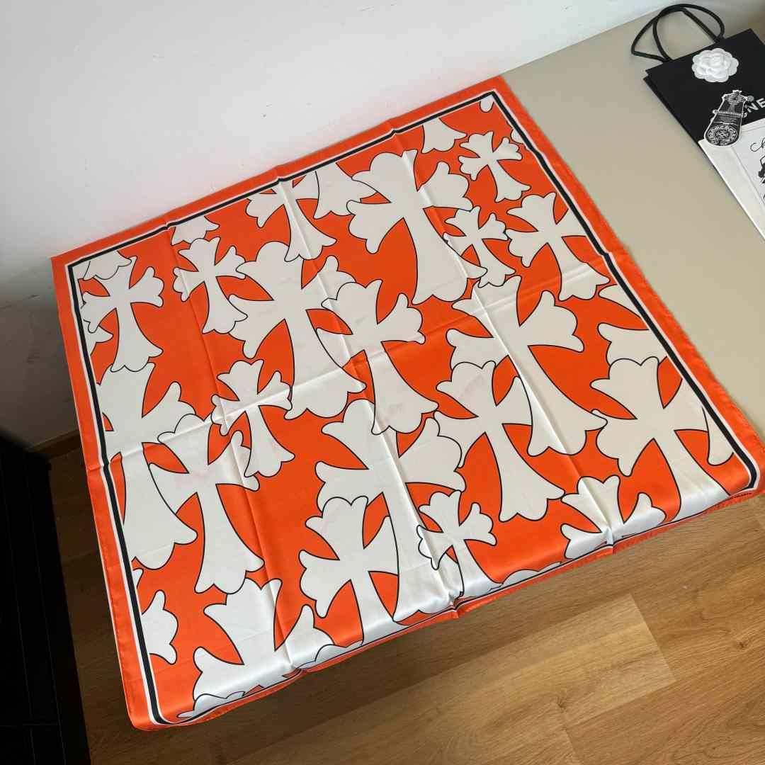 Chrome Heart Square Silk Scarf - DesignerGu