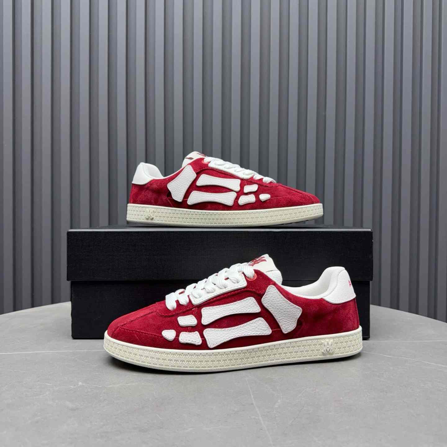Amiri Pacific 'Bones - Varsity Red' Sneakers - DesignerGu