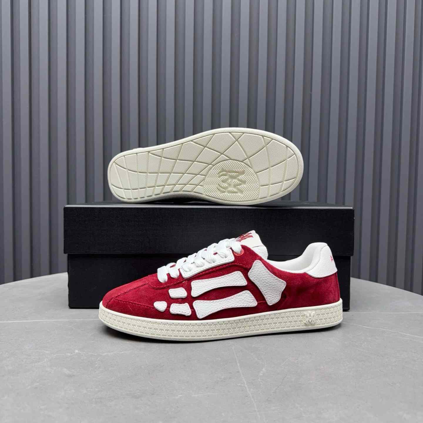 Amiri Pacific 'Bones - Varsity Red' Sneakers - DesignerGu