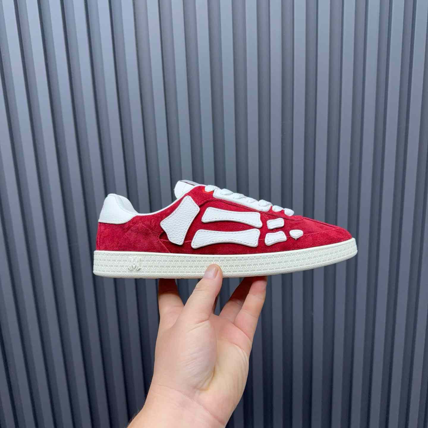 Amiri Pacific 'Bones - Varsity Red' Sneakers - DesignerGu