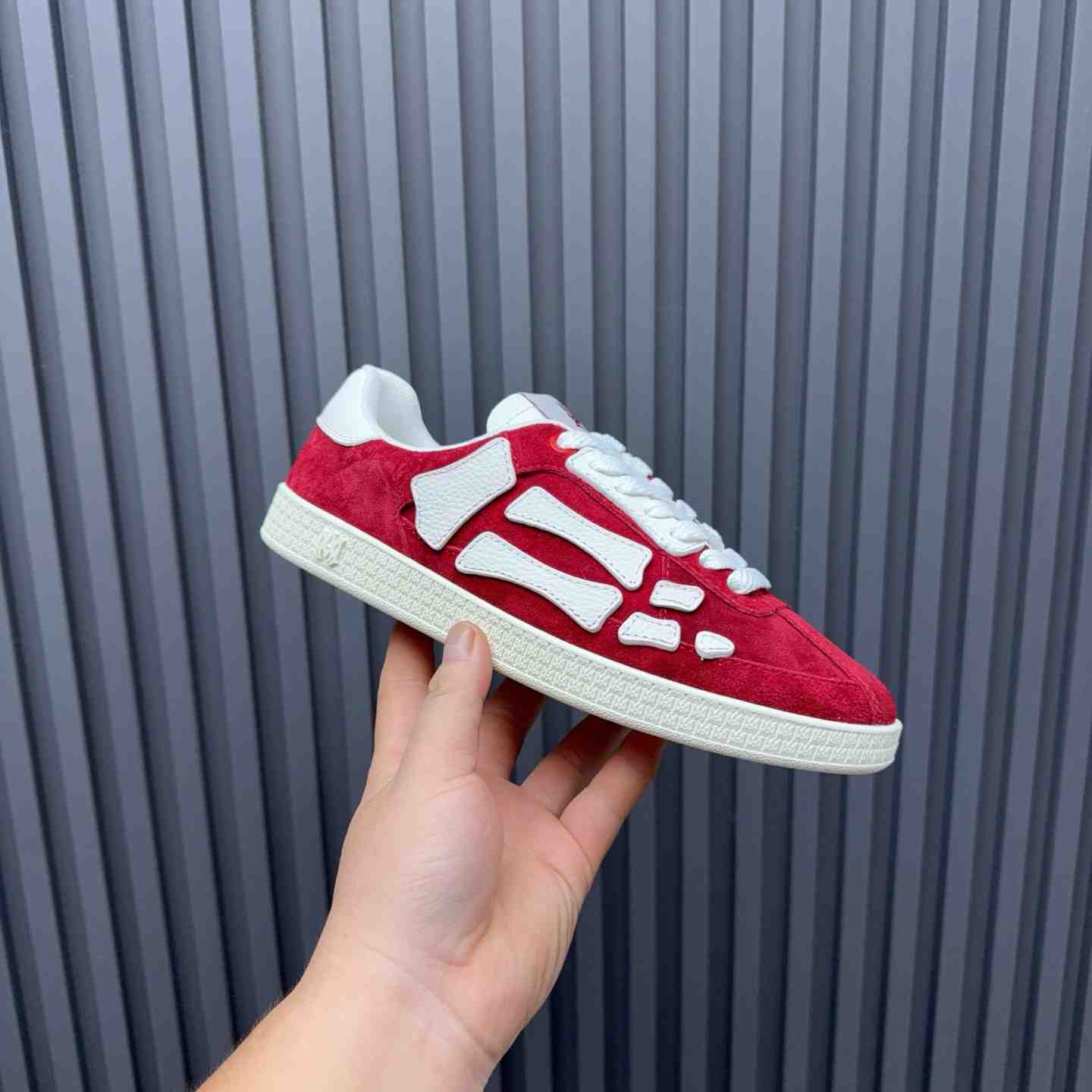 Amiri Pacific 'Bones - Varsity Red' Sneakers - DesignerGu