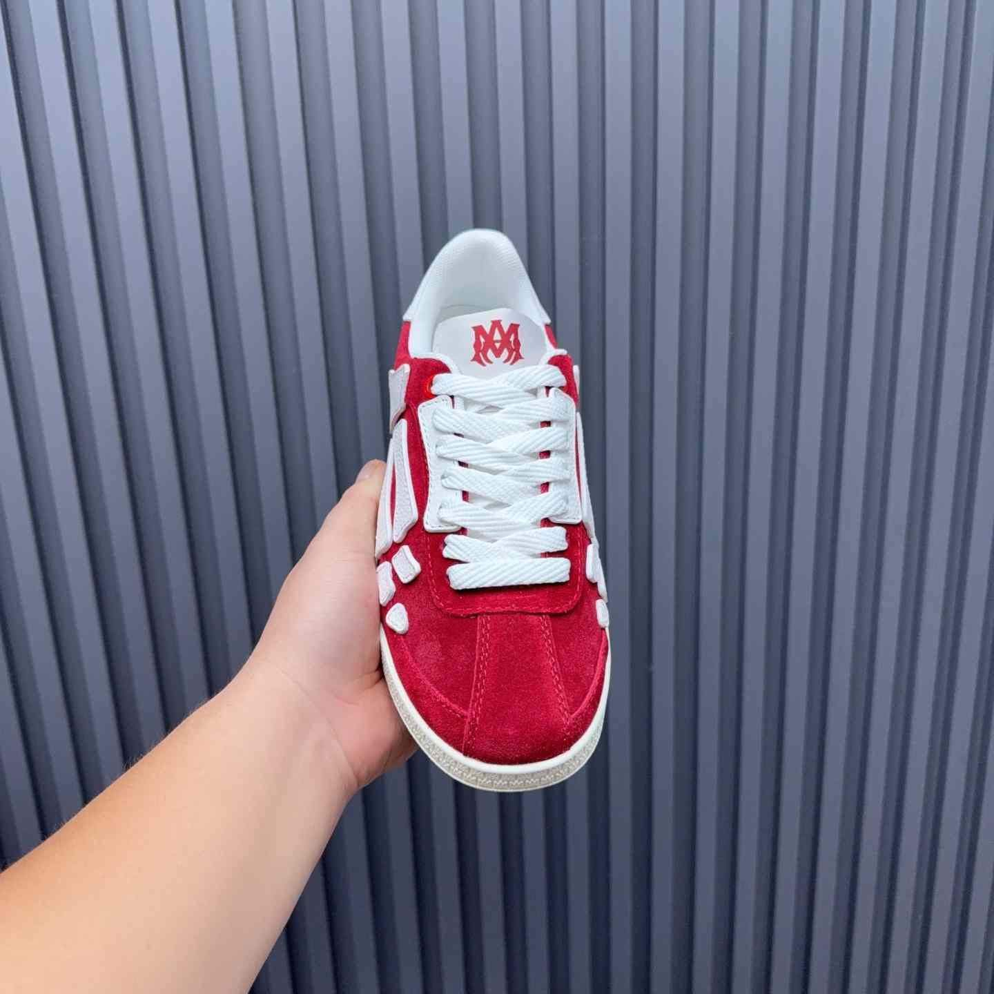 Amiri Pacific 'Bones - Varsity Red' Sneakers - DesignerGu