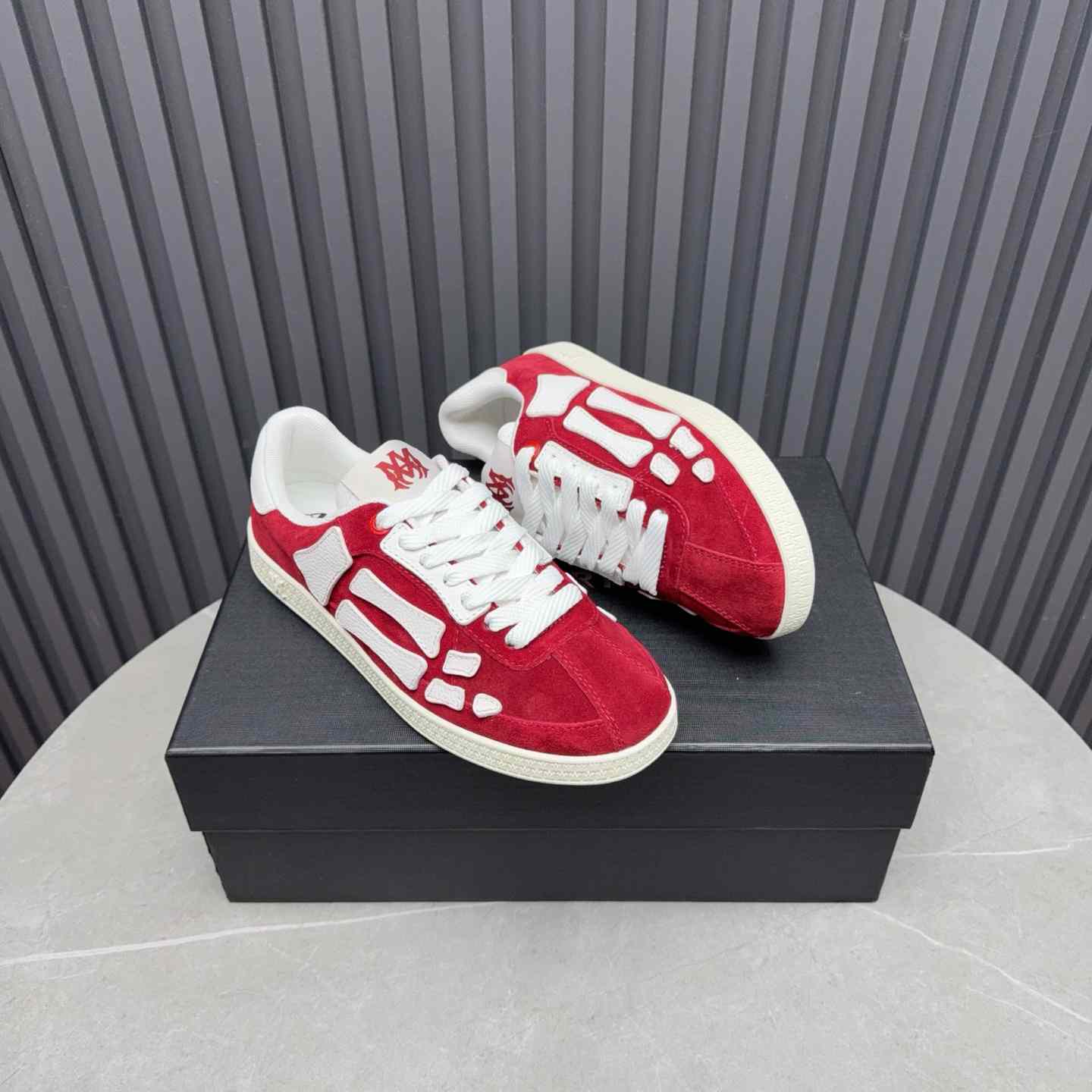 Amiri Pacific 'Bones - Varsity Red' Sneakers - DesignerGu