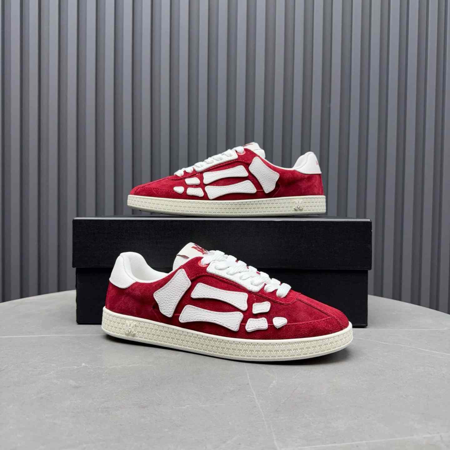 Amiri Pacific 'Bones - Varsity Red' Sneakers - DesignerGu