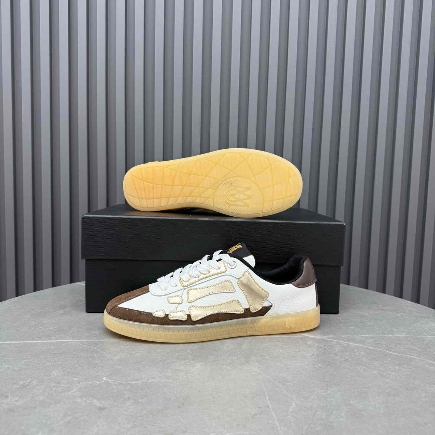 Amiri Pacific Bones Leather Sneakers - DesignerGu